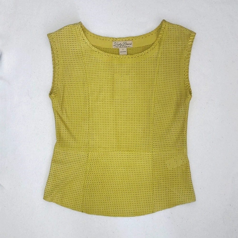Lucky Brand perforated leather top